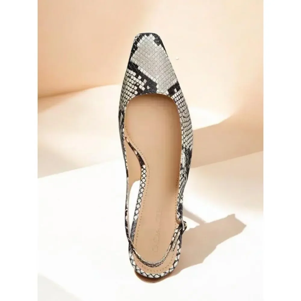 NWT Coach CDG08 Snake Print Slingback Heel Size 9B